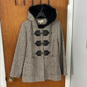 Third Piece Anthropologie Callum Tweed Coat Hooded Toggle